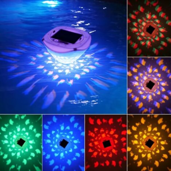 Flytende LED solcellelamper for basseng, dam, akvarium, festdekorasjon
