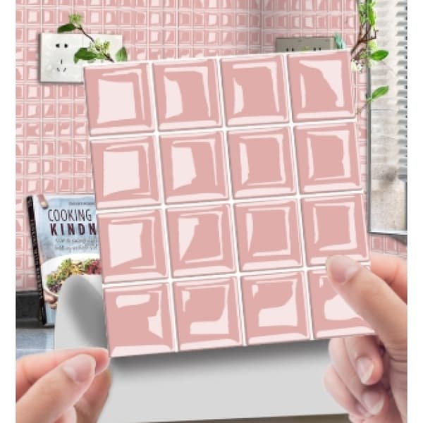 Self-Adhesive Tiles for Wall Decoration, Geometric Pattern 3D Crystal Tile Design, Peel and Stick Backsplash, Durable and Easy-Care Surface