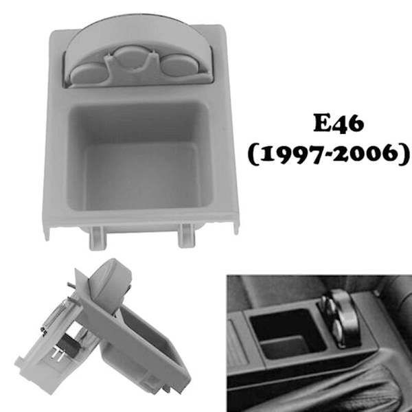 Bilcenterkonsol Myntbricka Box Kopholder til E46 3 Serie 1998-2004 51168217953