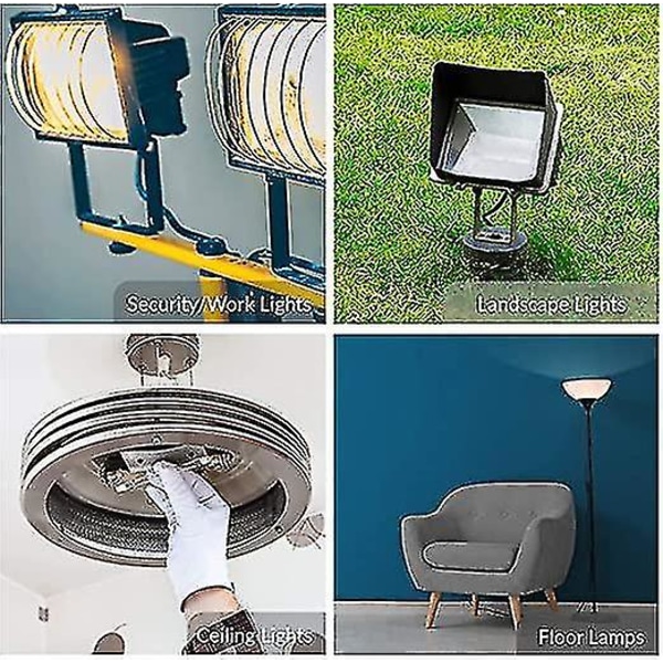 5 stk 500W R7s Lineær Halogen Spotlight J118 500W Dobbel Endet Sikkerhetslampe 118mm Lengde - yuyu