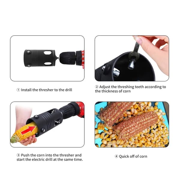 Automatic Corn Peeler Tool Nylon Structure Ideal for Home Gardens and Farmers