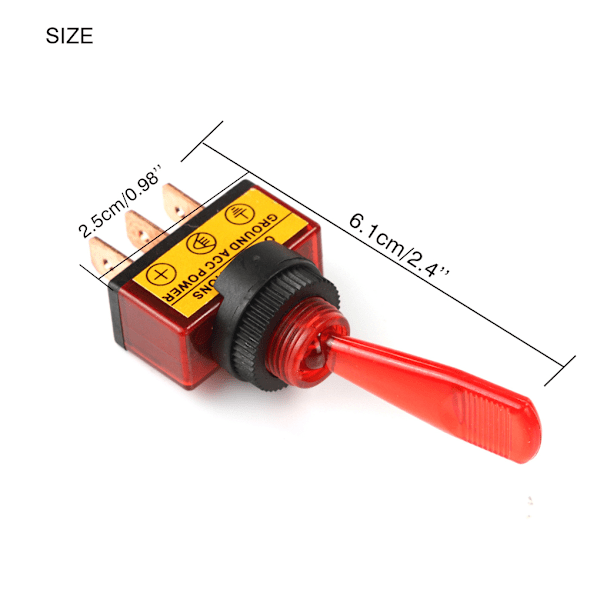 1/5 Pålitlig Säker 4st 12V DC 20A Vippströmbrytare För PÅ-AV 1Set