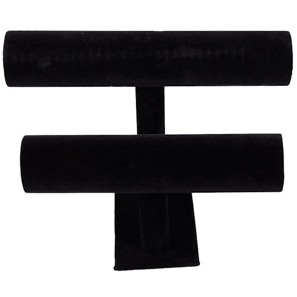 TS-2x 2-lags Armbåndsdisplayholder T-bar Stativ Svart
