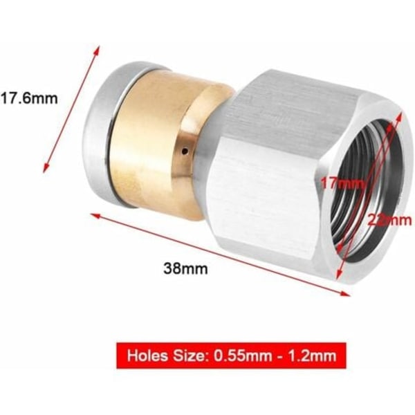 TS-Roterende Rensedysse 3/8'' BSP Tryk Kloakrør Rensedyse i Rustfrit Stål