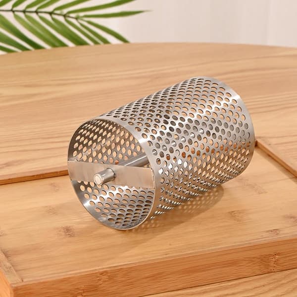 Smørruller, rustbestandig rustfritt stål, avtakbar roterende design for brød, toast og grilling, sølv, 17,5 cm
