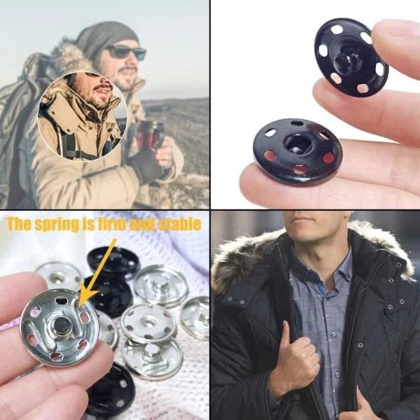 24 sett sy på trykknapper Dia trykknapper Metallknapper