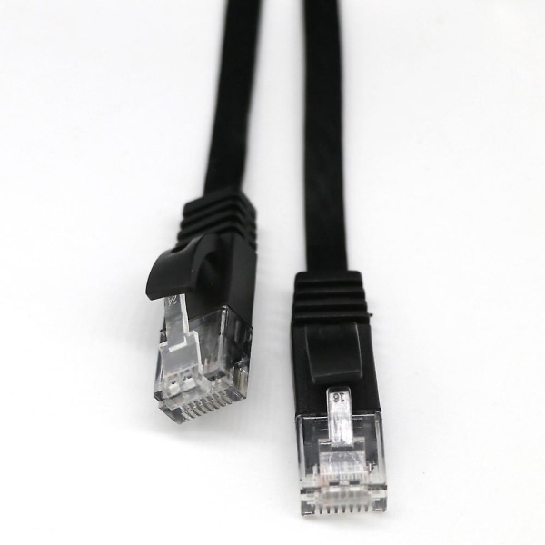 1m Rj45 Cat6 Ethernet Nätverk Lan Kabel Platt Utp Patch Router Intressant Lot Bk Black