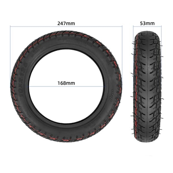 TS-Däck i gummi för Ninebot F20 / F25 / F30 / F40