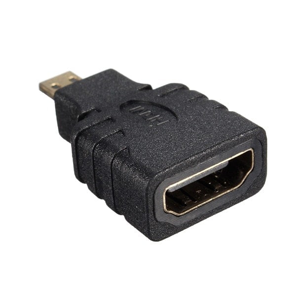 Forgyldt Micro-HDMI til HDMI Adapter sort 11