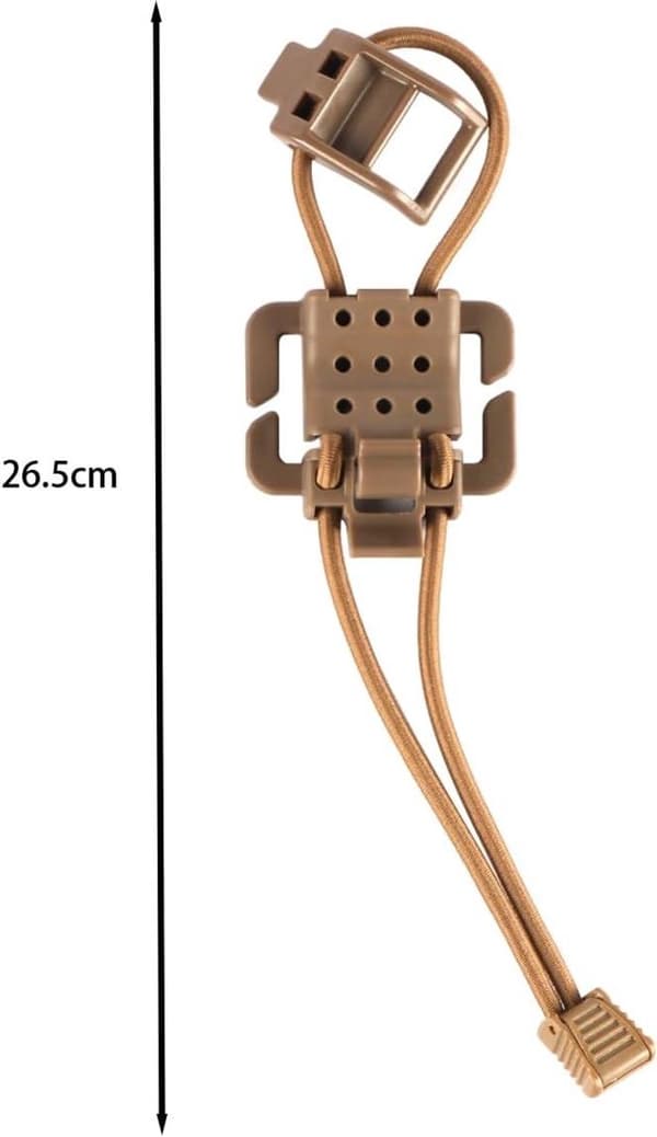 MOLLE Gear Clips 2-pack, elastiskt remfäste för ryggsäck, snabbspänne för vandring och camping, svart