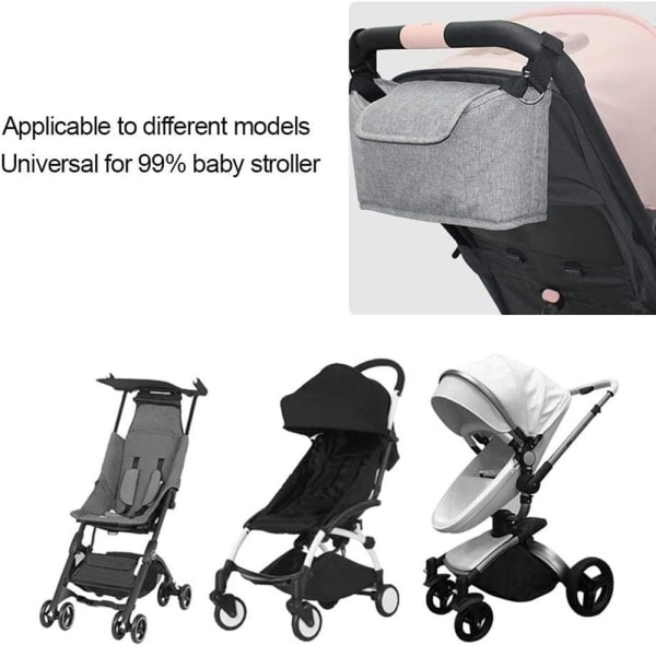 Barnvagnshängväska Baby Organizer Mammaväska Svart