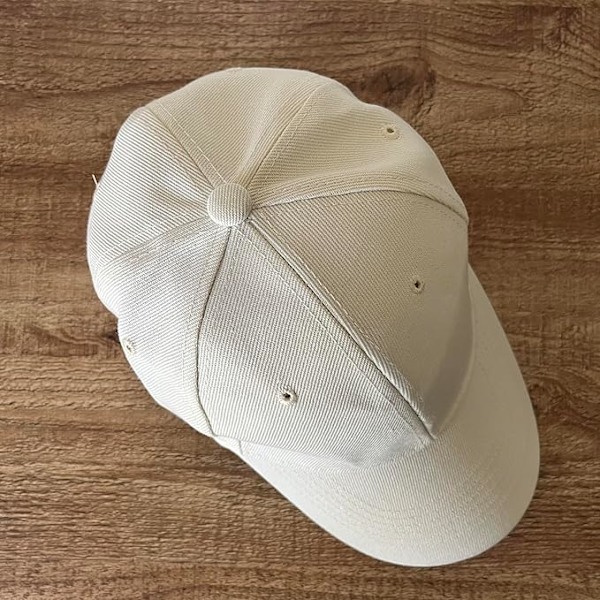 Unisex justerbar kasket i én størrelse med velcro, basic ensfarvet kasket til mænd og kvinder Beige