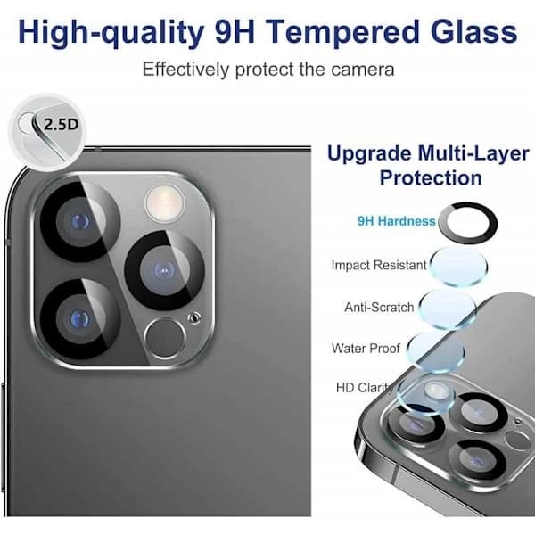 2-PACK iPhone 14 Pro / 14 Pro Max Kamerabeskyttelse Transparent