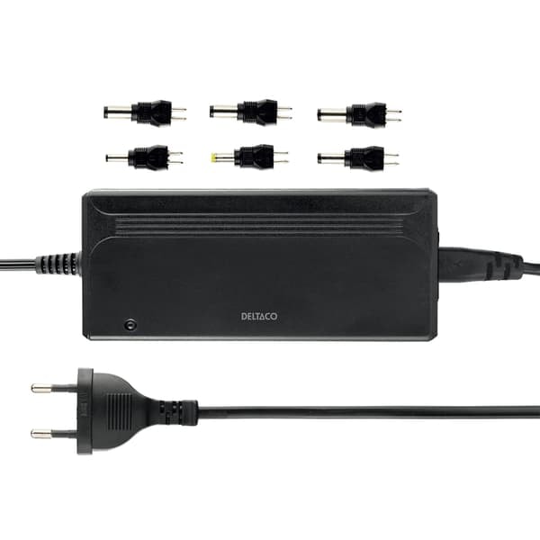 TS-Deltaco universal charger 5-15V max 36W with 6 interchangeable tips