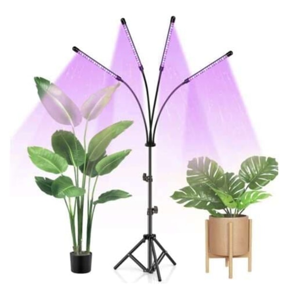 Vækstlampe med Stativ / Plantebelysning - 4 LED-paneler