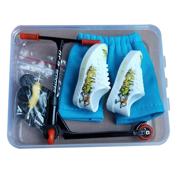 Finger Scooter Sett Liten Finger Skateboard VIT White