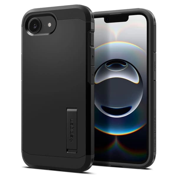 TS-Spigen Tough Armor -kotelo MagSafella iPhone 16e -puhelimelle - Musta