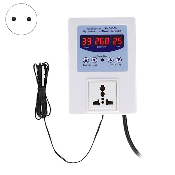 TS--1000 Digital Temperaturregulator Intelligent Høj Nøjagtighed Varme Køling Sensor Temp Kontrol