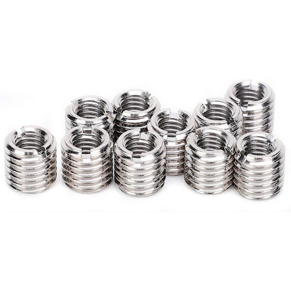 Repair Nut Insert Sleeve 10pcs Slotted Reducing Thread Bushing Screw Conversion