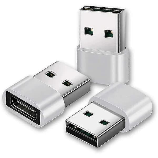 Usb C - Usb-sovitin [3 kpl, hopea], Usb A - Usb C, Usb C - Usb, Usb C -sovitin, Usb C -pistoke, Us-sovitin, Usb C - Usb, Usb Usb C, Usb C...