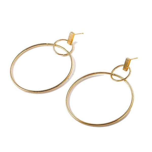 Mode enkel punk örhängen guld silver färg tofs lång sektion storlek cirkel hänge för damer gåvor COLOR e548jin