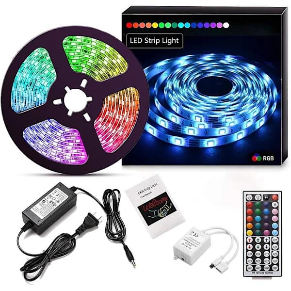 Farverig LED-strip 10m USA stik