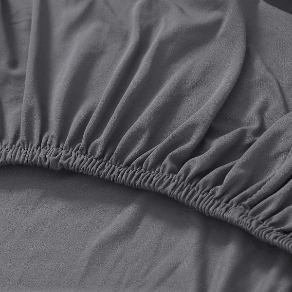 Stoltrekk for spisestoler, elastiske stoltrekk, høyt ryggstøtte, avtakbare og vaskbare stoltrekk for hotelldekor, bryllup, grå, 6 stk