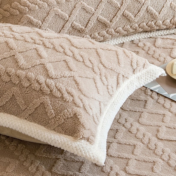 2-pak superbløde pudebetræk rektangulære pudebetræk til seng sofa bænk, 48*74cm, Khaki