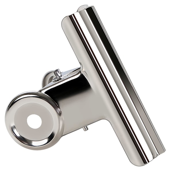 Store hængselklemmer, 12-pak 63 mm Bulldog-klemmer runde, metalhængselklemmer, permklemme rustfri papirklemme, metalperm