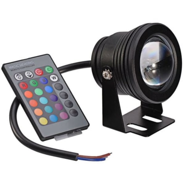LED Undervattensstrålkastare, IP67 Vattentät RGB Undervattensbelysning, 10W LED Strålkastare för Utomhusbelysning av Trädgård med Fontänpool
