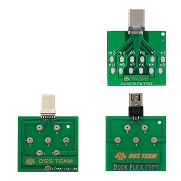 TS-3 stk. -usb Dock Flex Testkort til 13 12 11 Android Telefon U2 Batteri Strøm Opladning Dock Flex Testi