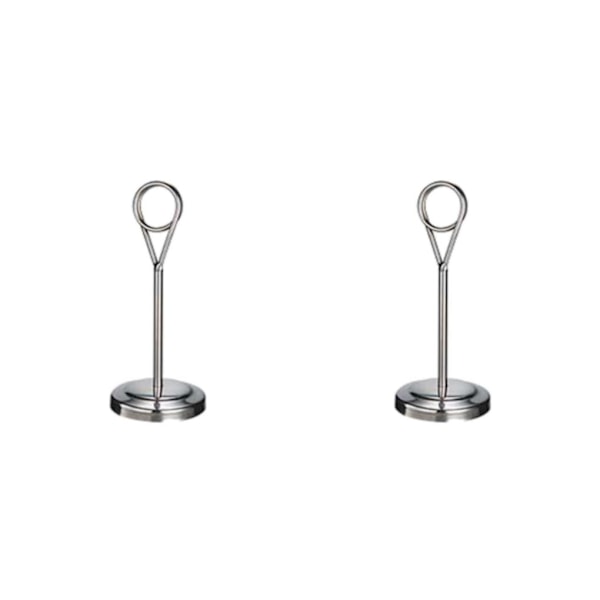 1/2/3/5 Rustfritt Bordsnummerholder Skiltstativ Fotostativ Silvery 15cm Silvery 15cm 2Set