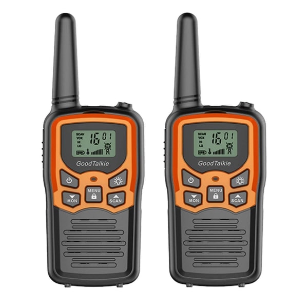 Super Långdistans Walkie Talkies för Barn - 8KM, Orange, 2-pack