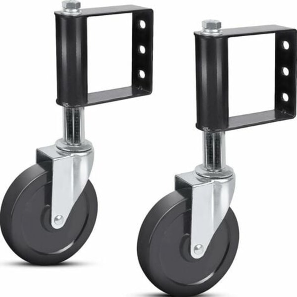 KZQ 2 kpl Jousikuormitteiset porttipyörät, ikääntymistä kestävä kumi, yleiskiinnityslevyllä, 100 kg kapasiteetti, 100 mm NPTERBL