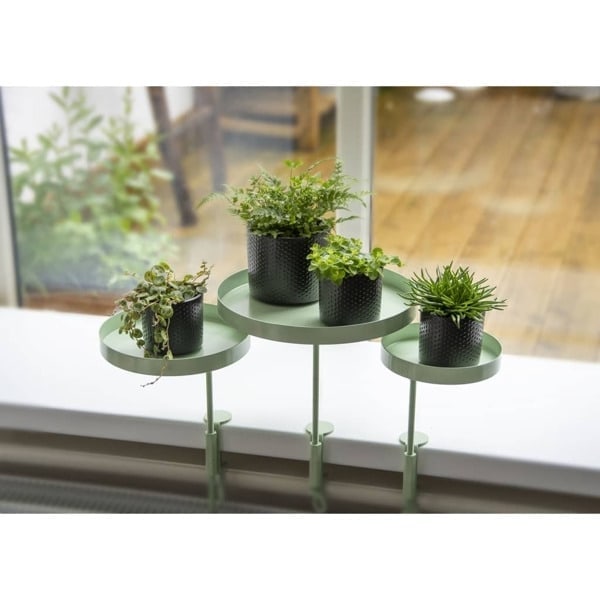 Esschert Design Växtbricka med klämma rund grön M grön 600