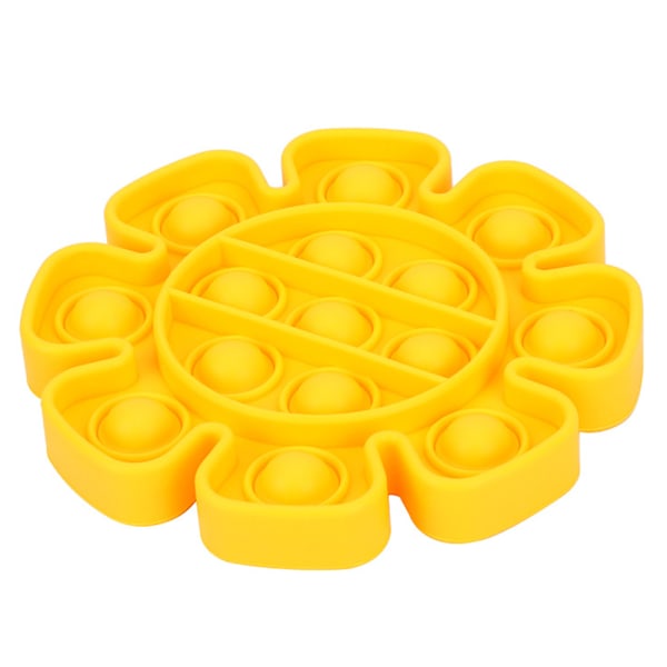 Pop It Fidget Leksak - Flera Färger Stress Sensorisk Leksak Barnspel yellow-flowers