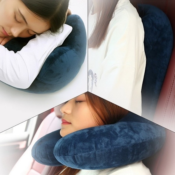 3-in-1 Reseset - Uppblåsbar Nackkudde & Sovmask