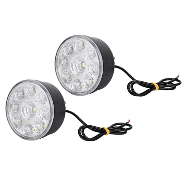 5050 9LED Rundt Tåkelys Dagslys DRL Universal for Bil
