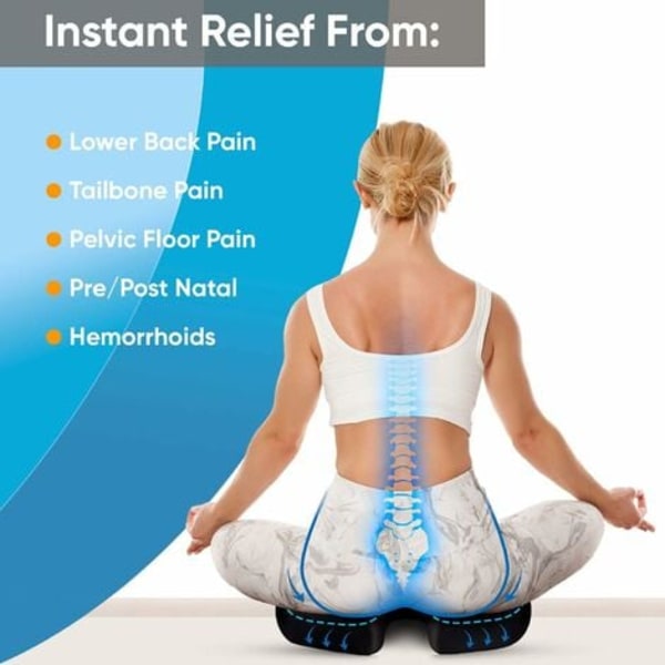 TS-Setepute for kontorstol - Fast memory foam-pute for haleben - Haleben, isjias, smertelindring i b