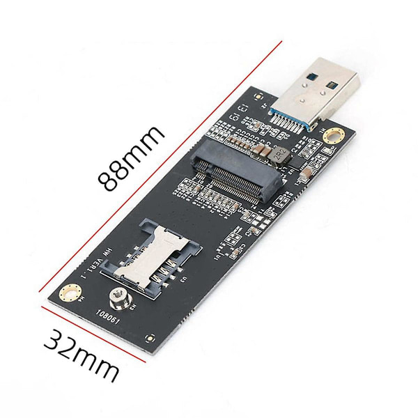 TS-Usb3.0 Til Ngff Key B 3g4g Wwan Modul Nettverkskort Multifunksjon Test Adapterkort Med Sim-Spor M