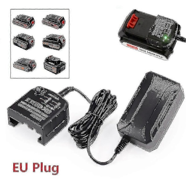 10,8 V 14,4 V 20 V Oplader til Black&decker Li-ion Batteri Udskiftning Elektrisk Boremaskine Skruetrækker Elværktøj Batteri EU-stik Lbx20