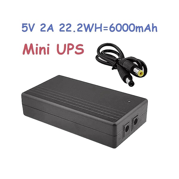 TS-5v 2a Afbrydelsesfri Strømforsyning Mini Ups 6000mah Batteri Backup Til Cctv&wifi Router Nød S