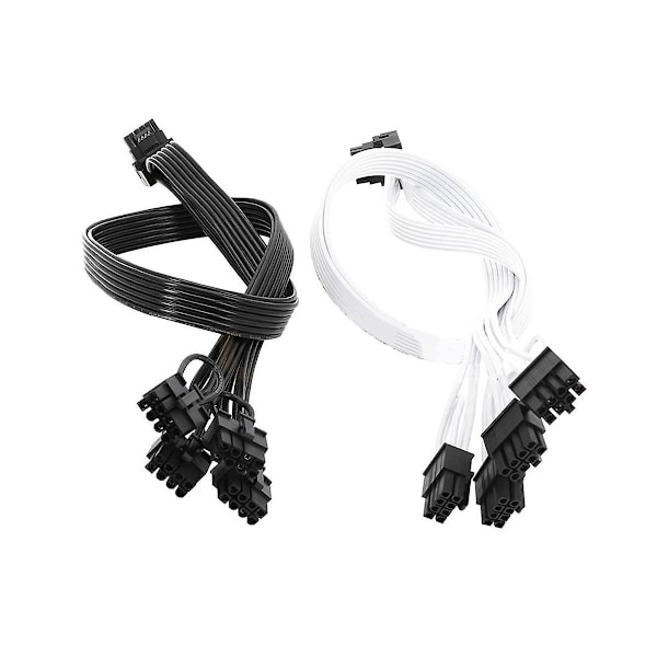 TS-4xcpu 8-pin till 16-pin Hane Grafikkort Videokort Förlängningskabel Pci-e 5.0 12vhpwr Rtx4090 Vinkel Adapter