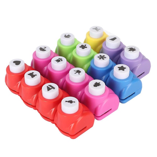 15-pack Pappersstansset med olika former för barn DIY Stimulera fantasi Hålstans för scrapbooking journalföring hälsningar - Perfekt