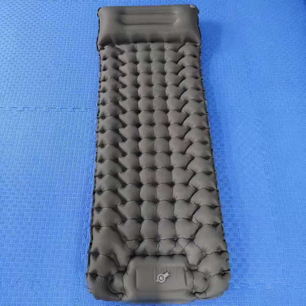 Self-Inflating Camping Sleeping Pad: Lightweight Double Sleeping Mat, Compact & Portable Gray