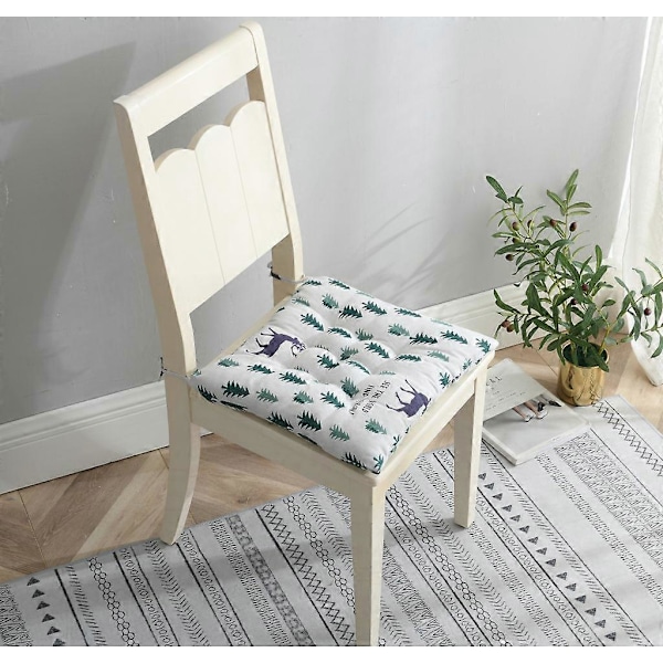 Sæt med 6 Stolsdyner 40 x 40, Dekorative Puder Stolsdyna Havepuder, Polyester