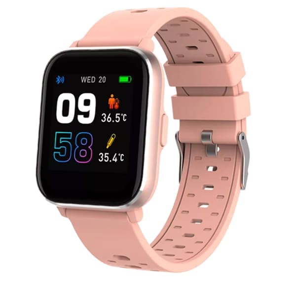 TS-Denver SW-164 smartwatch med kroppstemperatur- och pulssensor – Rosa