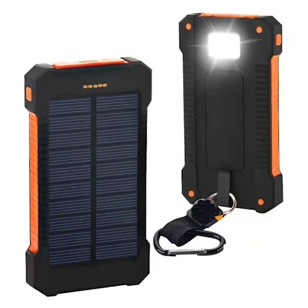 20000mAh Solcellelader - Stor Kapasitet Vanntett Utendørs LED Gave Mobillader