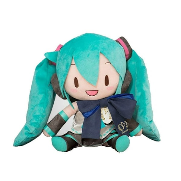 Hatsune Miku fufu -pehmolelu rusetti anime syntymäpäivälahja työpöydän koriste