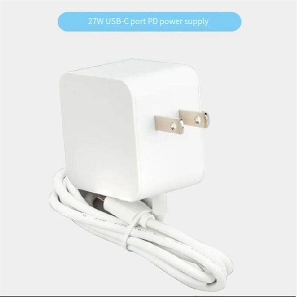 TS-For Pi5 Strømforsyning Usb-c 27w 5.1v 5a Multifunksjonell Praktisk Adapter Med Eu Plugg